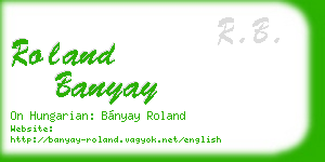 roland banyay business card